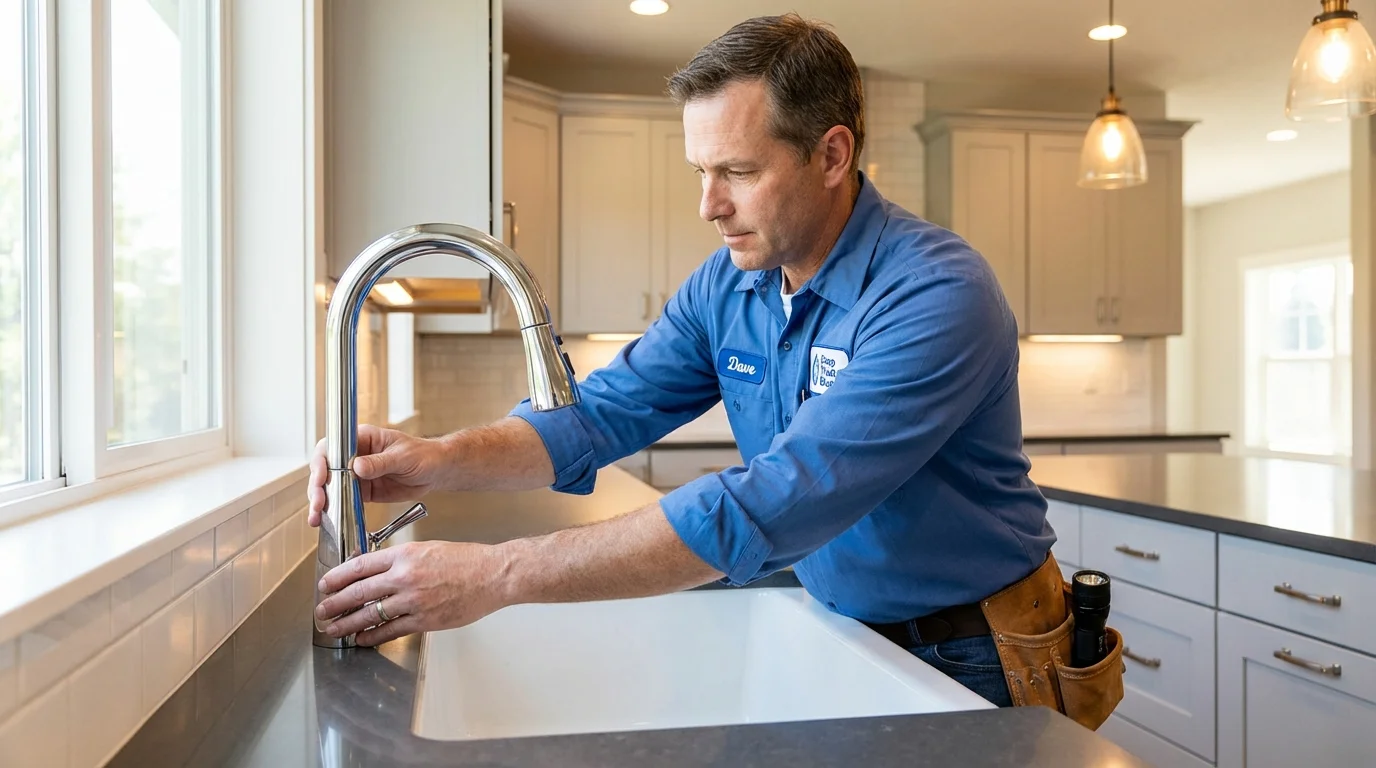 Kitchen faucet installation by Johns Plumbing LLC in Winfield
